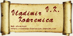 Vladimir Koprenica vizit kartica